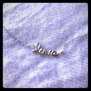 925 Sterling Silver Love Necklace. Needs repair!